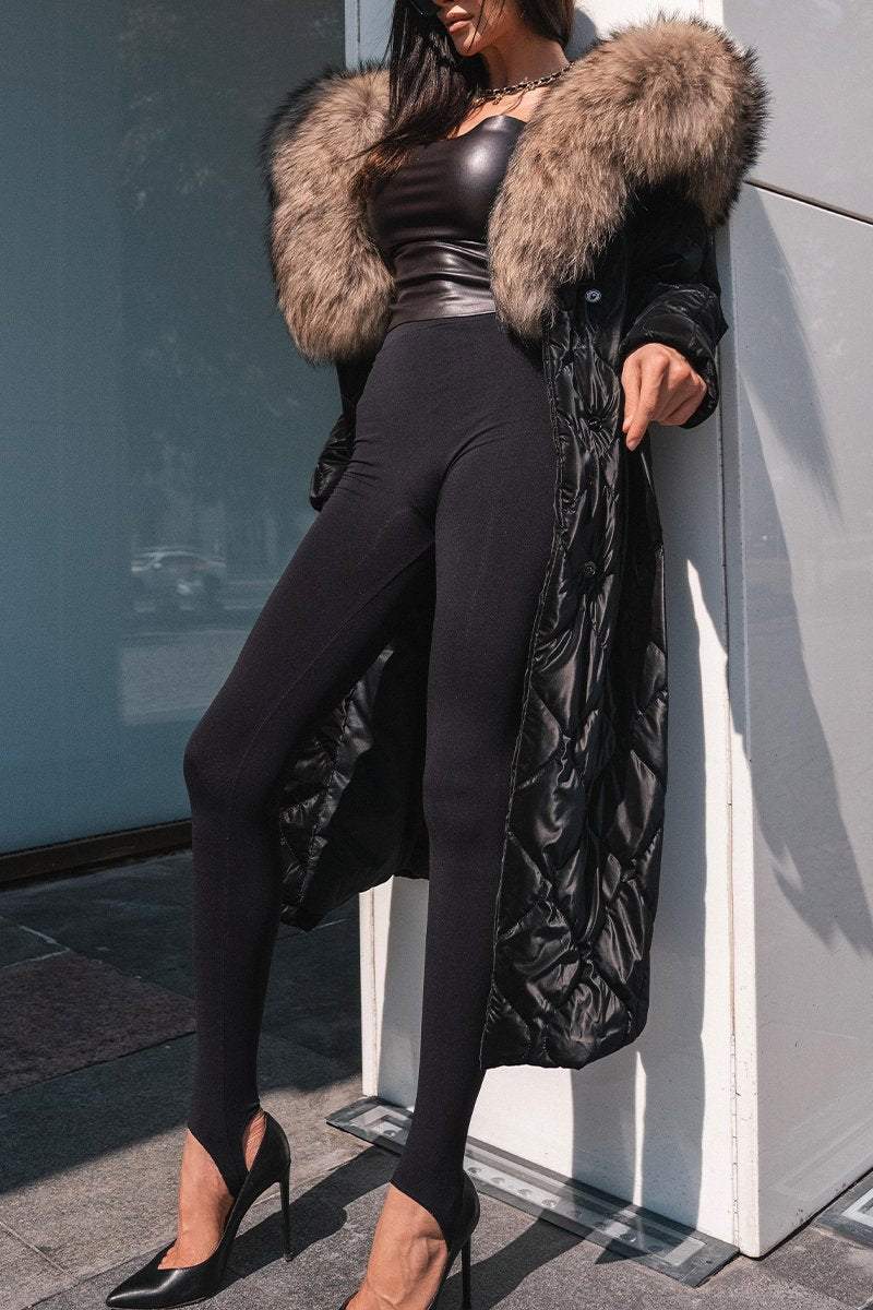 Women's Autumn and Winter Hooded Long Thick Coat