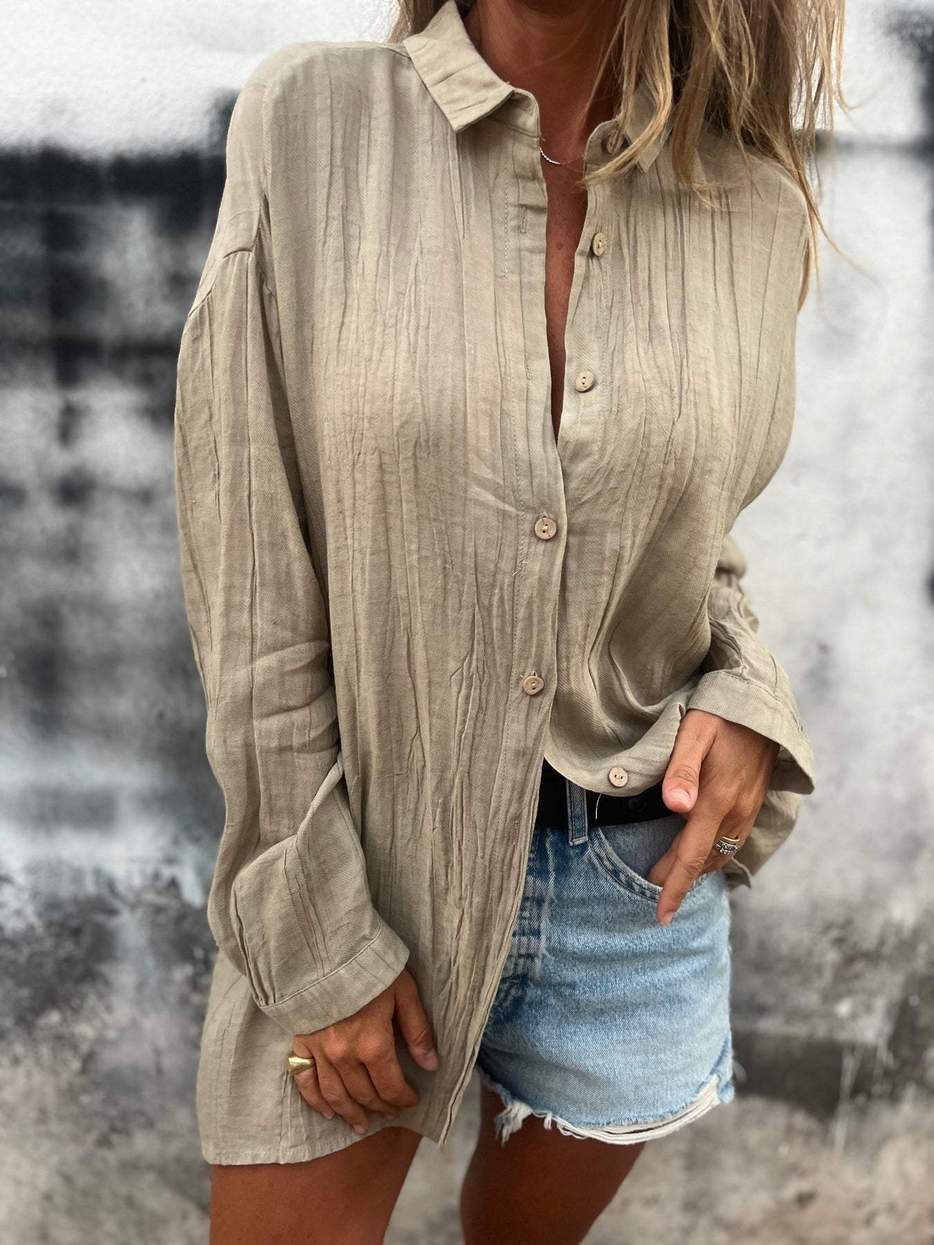 Women's Lapel Long Sleeve Shirt