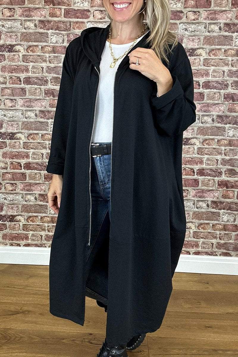 Women's Long Sleeve Hooded Coat