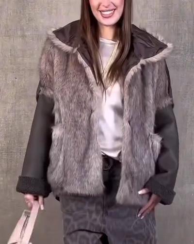 women's casual fur jacket