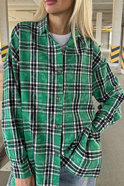 Women's Plaid Casual Shirt Tops