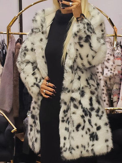 Women's Spotted Plush Coat