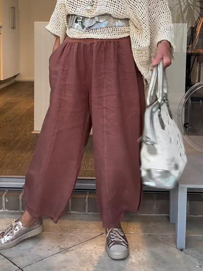 Casual Loose Cotton and Linen Trousers