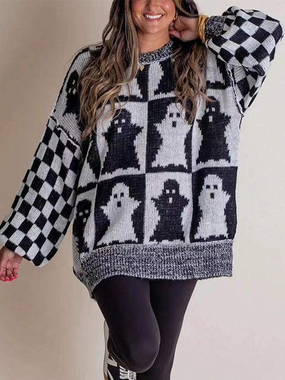 Women's Round-neck Halloween Loose Knitted Sweater