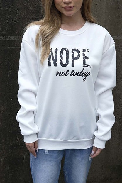 Women's Letter Print Crew Neck Pullover Sweatshirt