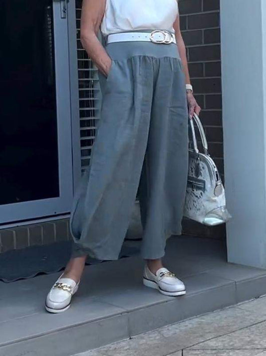 Casual Loose Cotton and Linen Trousers