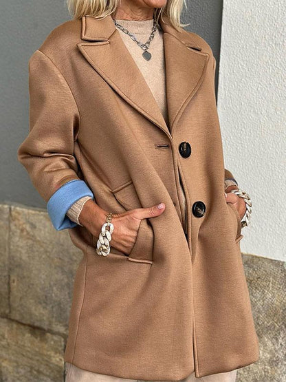 Women's V-neck Solid Color Blazers