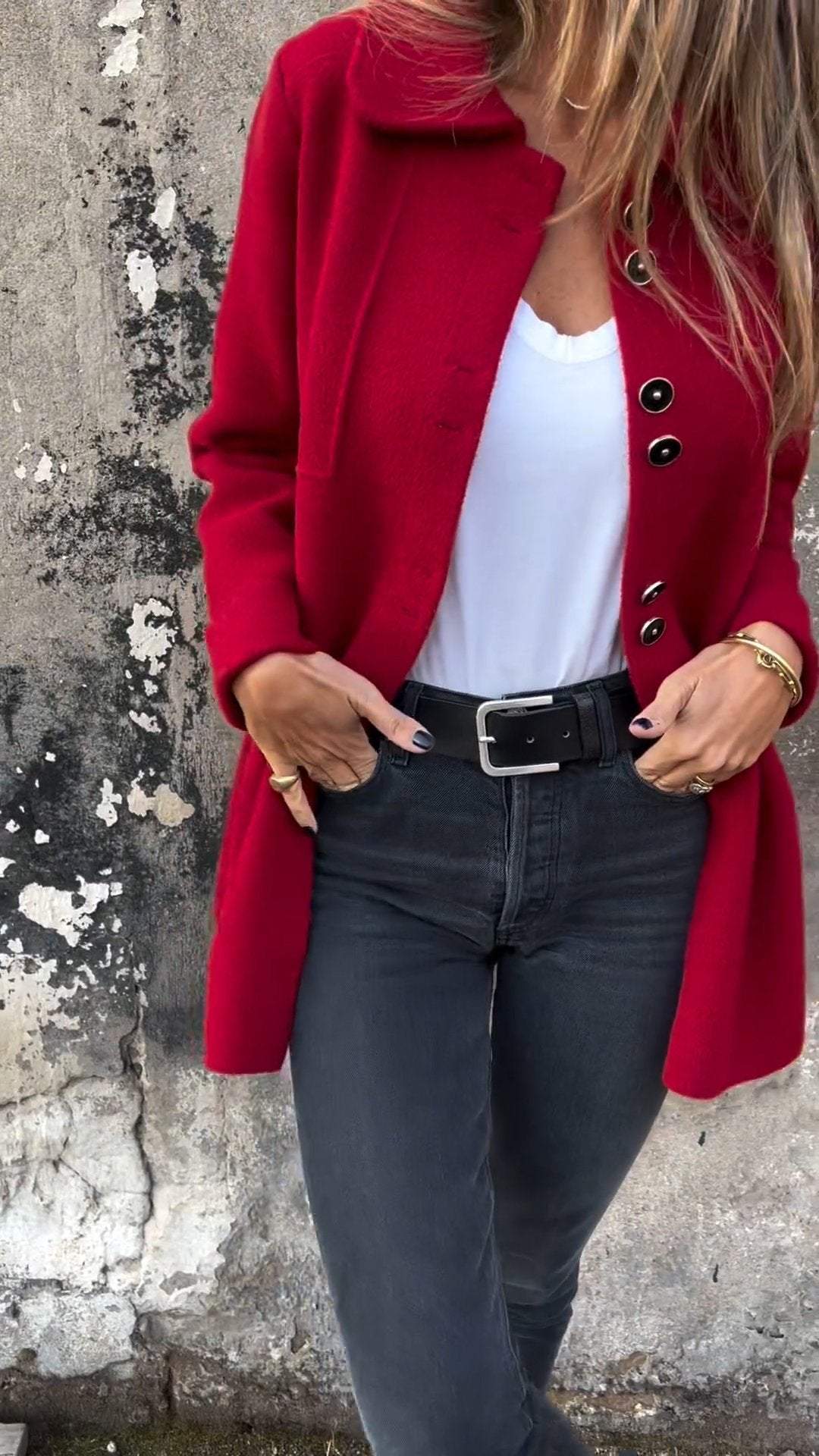 Casual Lapel Single-breasted Thick Coat