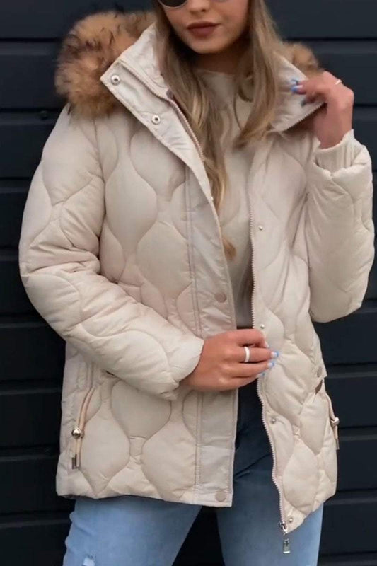 Women's Solid Color Casual Plush Coat