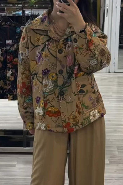 Women's Casual Floral Print Jacket