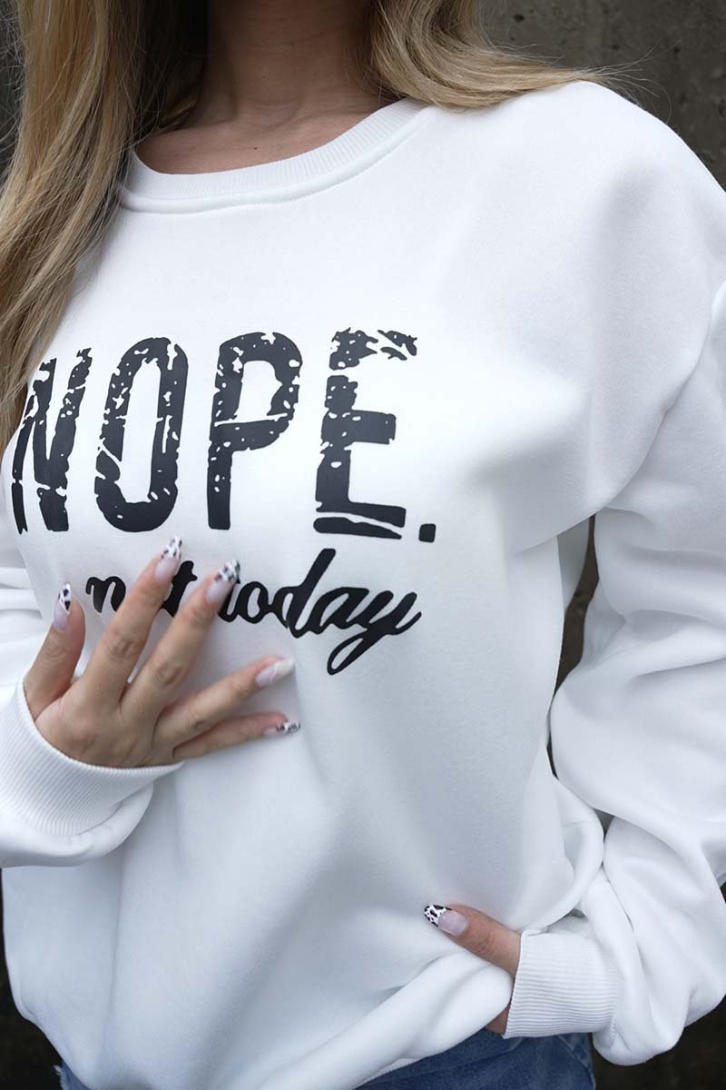 Women's Letter Print Crew Neck Pullover Sweatshirt