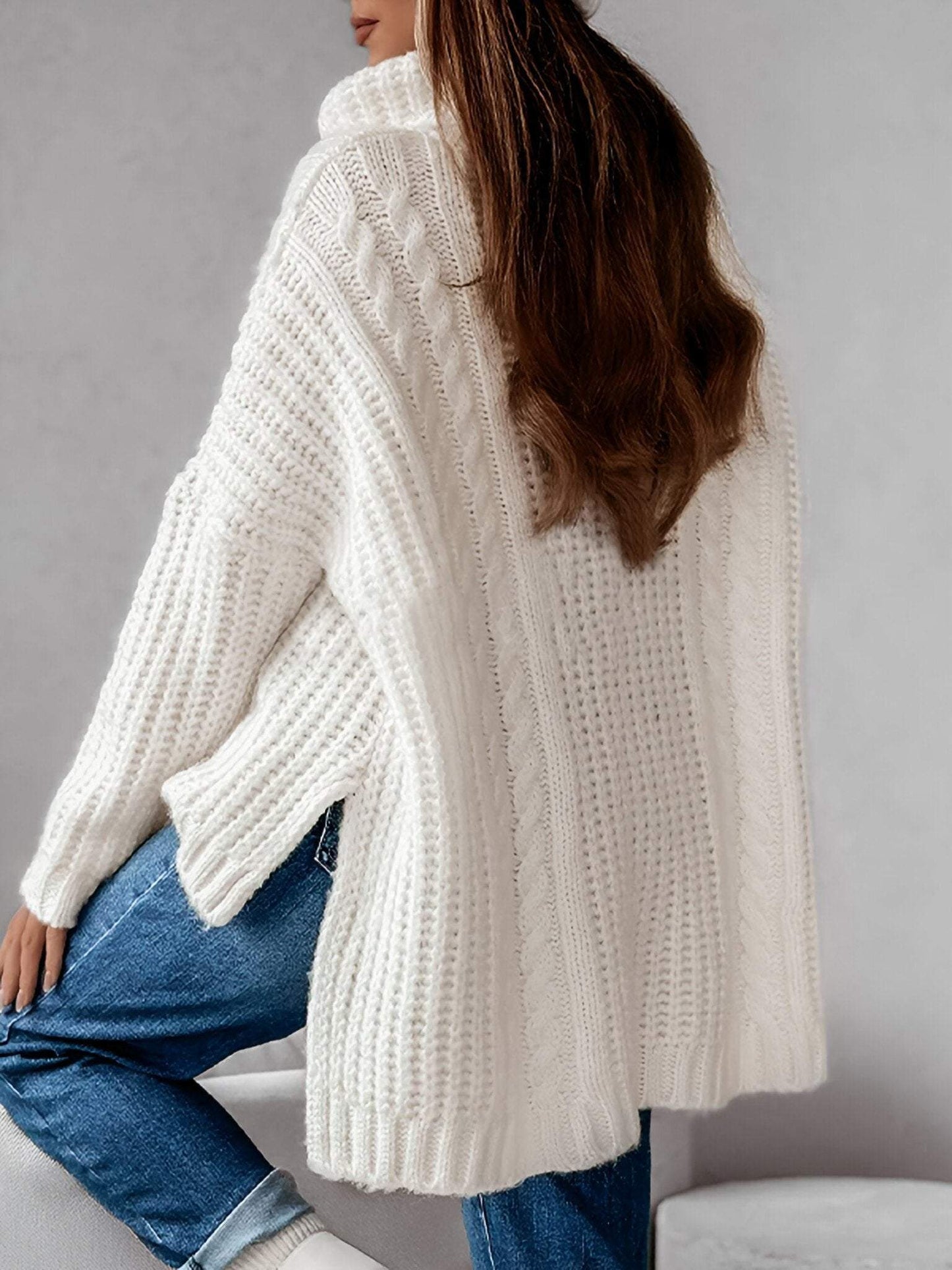 Women's Turtleneck Long Sleeve Knitted Sweater