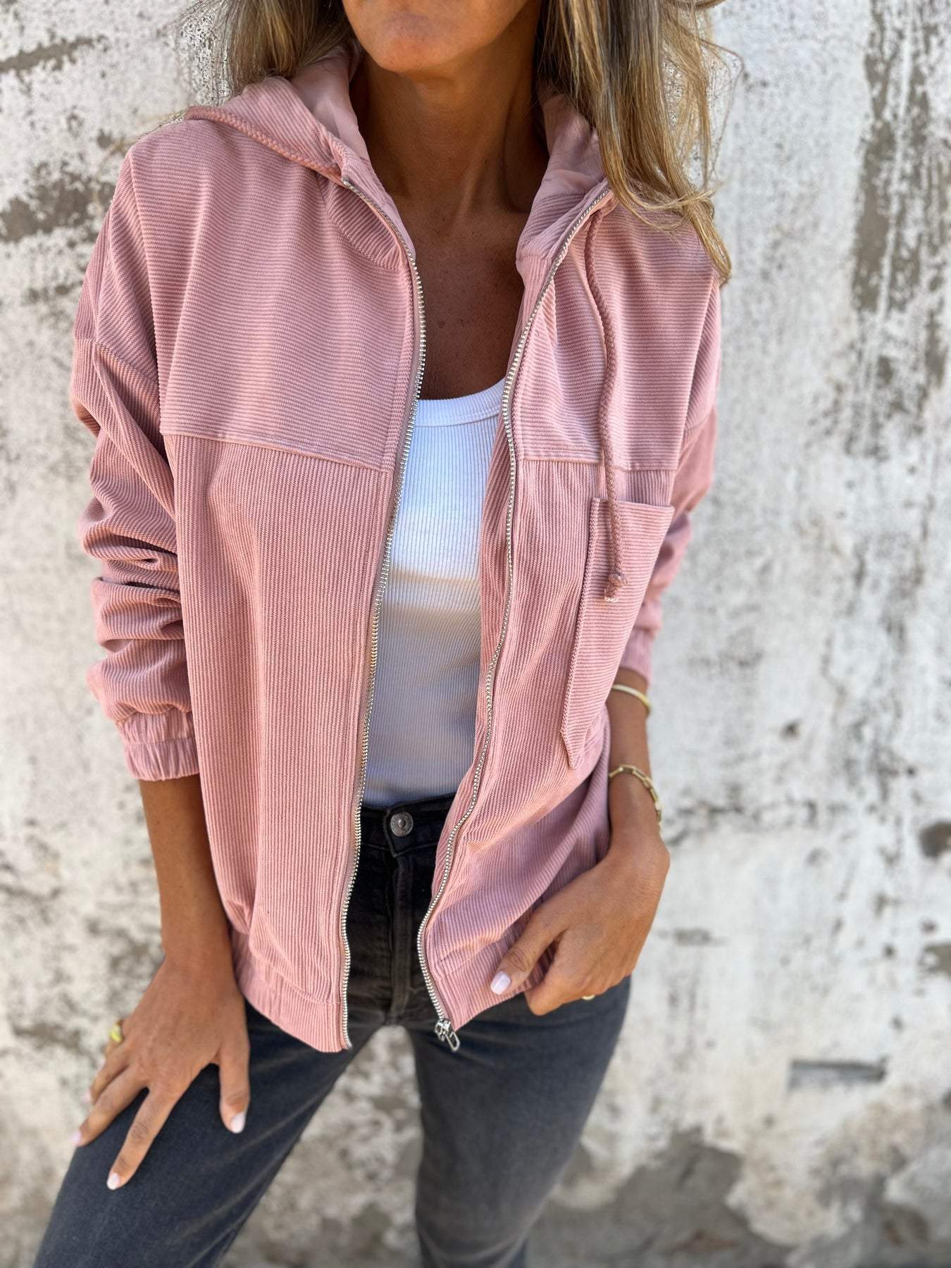 Casual Hooded Zipper Jacket