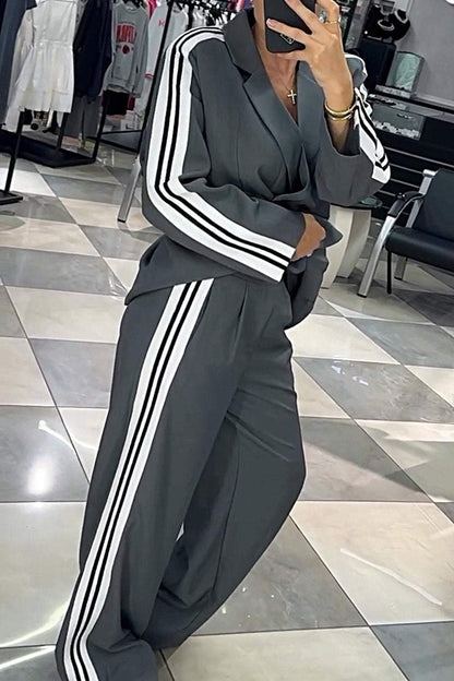 Women's Loose Jacket & Pants Two-piece Set