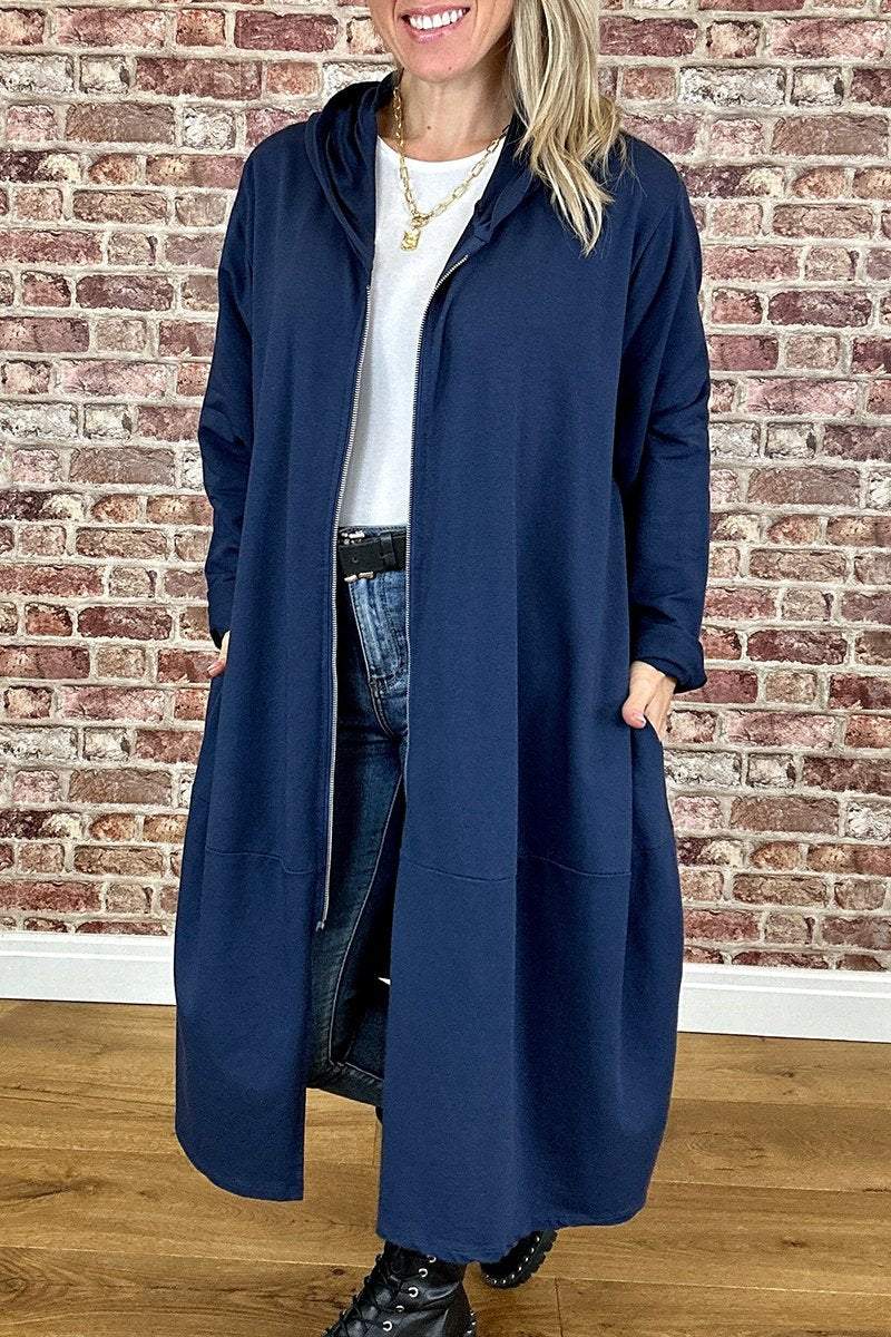 Women's Long Sleeve Hooded Coat