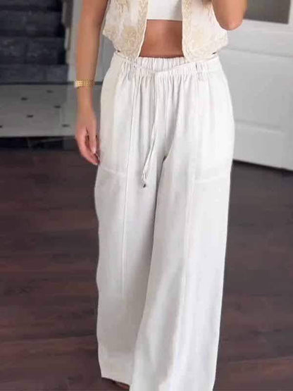 Women's Solid Color Loose Trousers