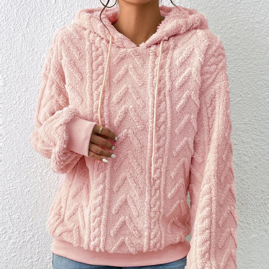 Nova Cable Knit Plush Hoodie