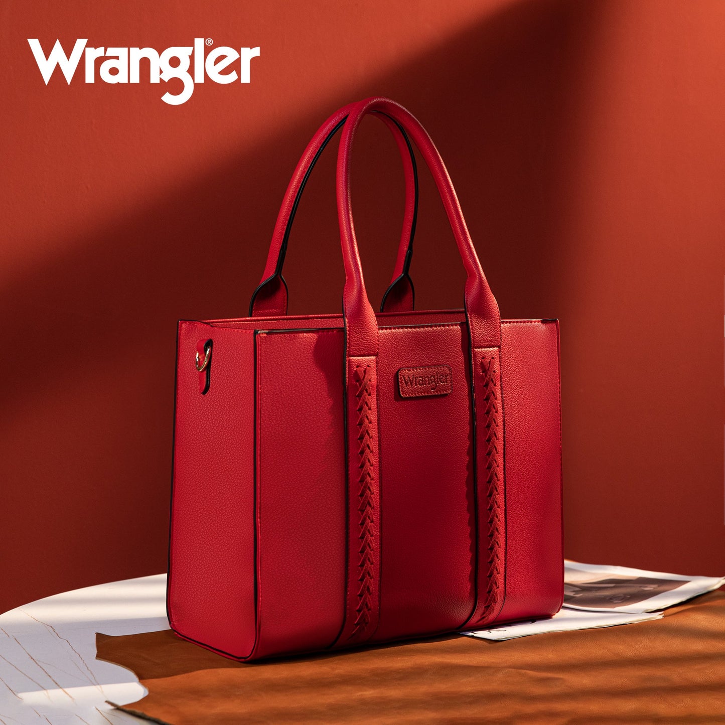 Wrangler Tote Bag for Women Zipper Shoulder Handbag