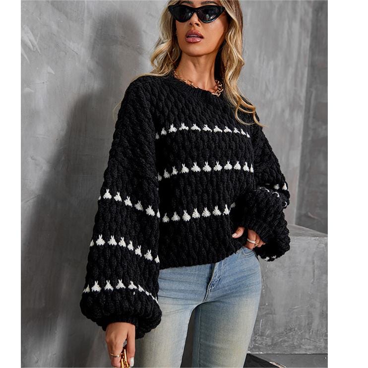 Black Heart Knit Sweater