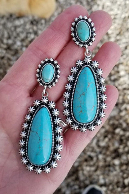 Teardrop Turquoise Earrings