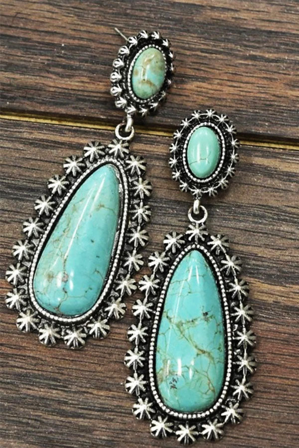 Teardrop Turquoise Earrings