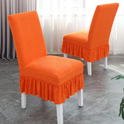 Fashion Jacquard Dining Stretch Chair Skirt Covers