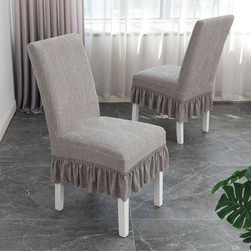 Fashion Jacquard Dining Stretch Chair Skirt Covers