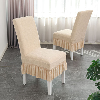 Fashion Jacquard Dining Stretch Chair Skirt Covers