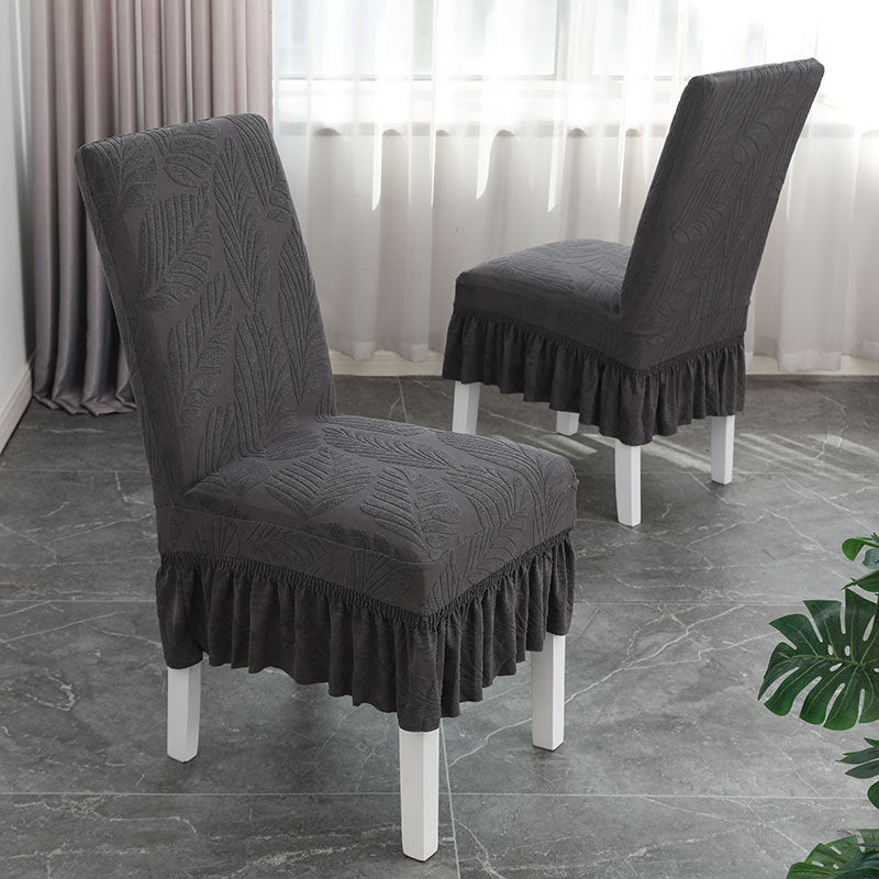 Fashion Jacquard Dining Stretch Chair Skirt Covers