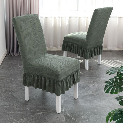 Fashion Jacquard Dining Stretch Chair Skirt Covers