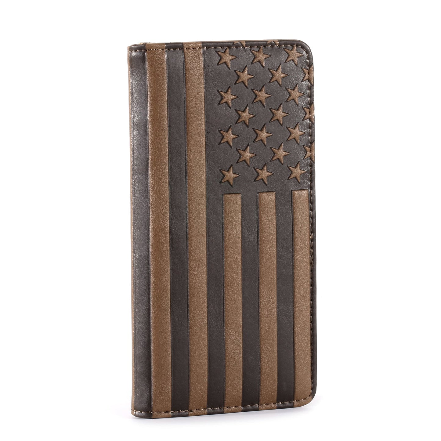 Patriotic Collection Men's Bifold Long PU Leather Wallet