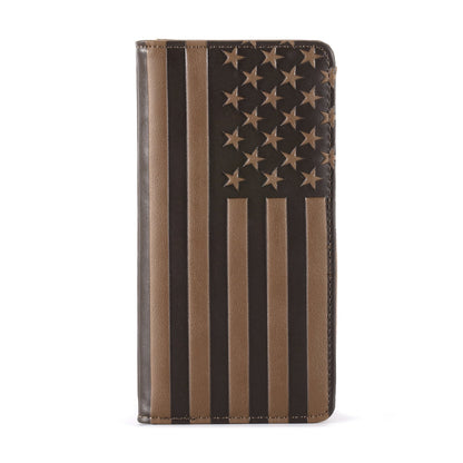 Patriotic Collection Men's Bifold Long PU Leather Wallet