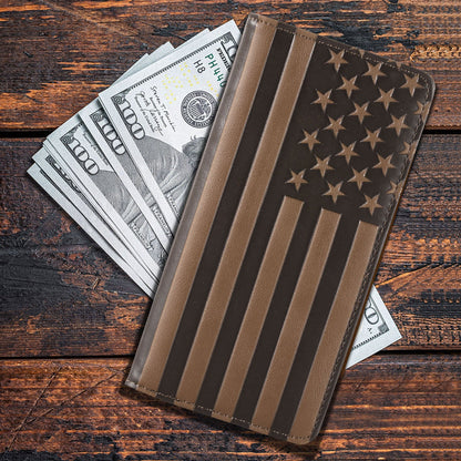 Patriotic Collection Men's Bifold Long PU Leather Wallet