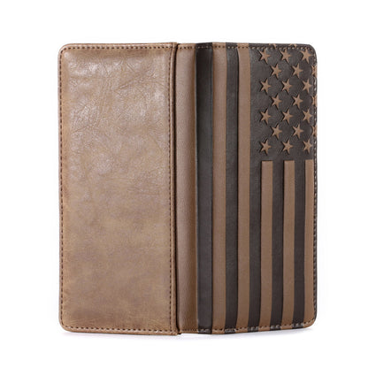 Patriotic Collection Men's Bifold Long PU Leather Wallet