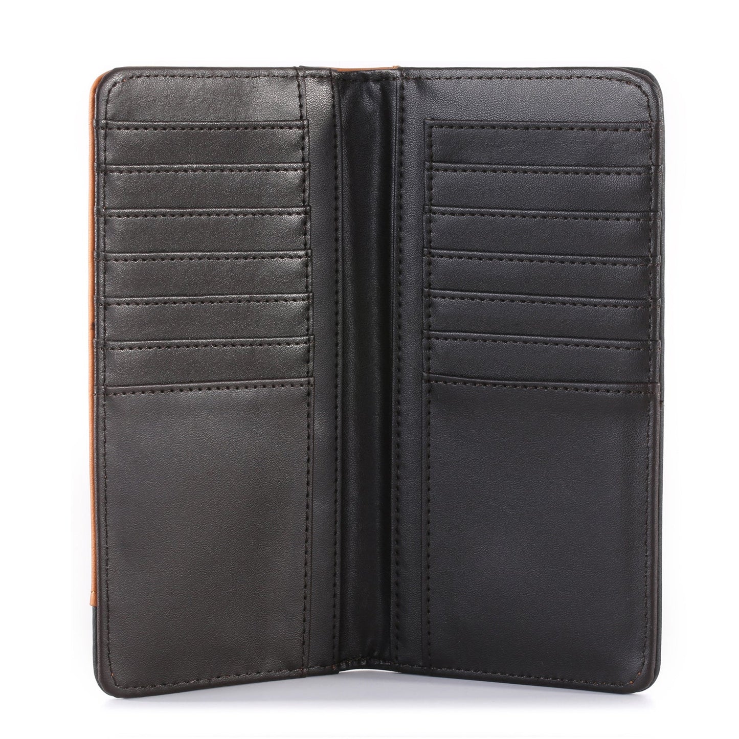 Embossed Floral  Men's Bifold Long PU Leather Wallet