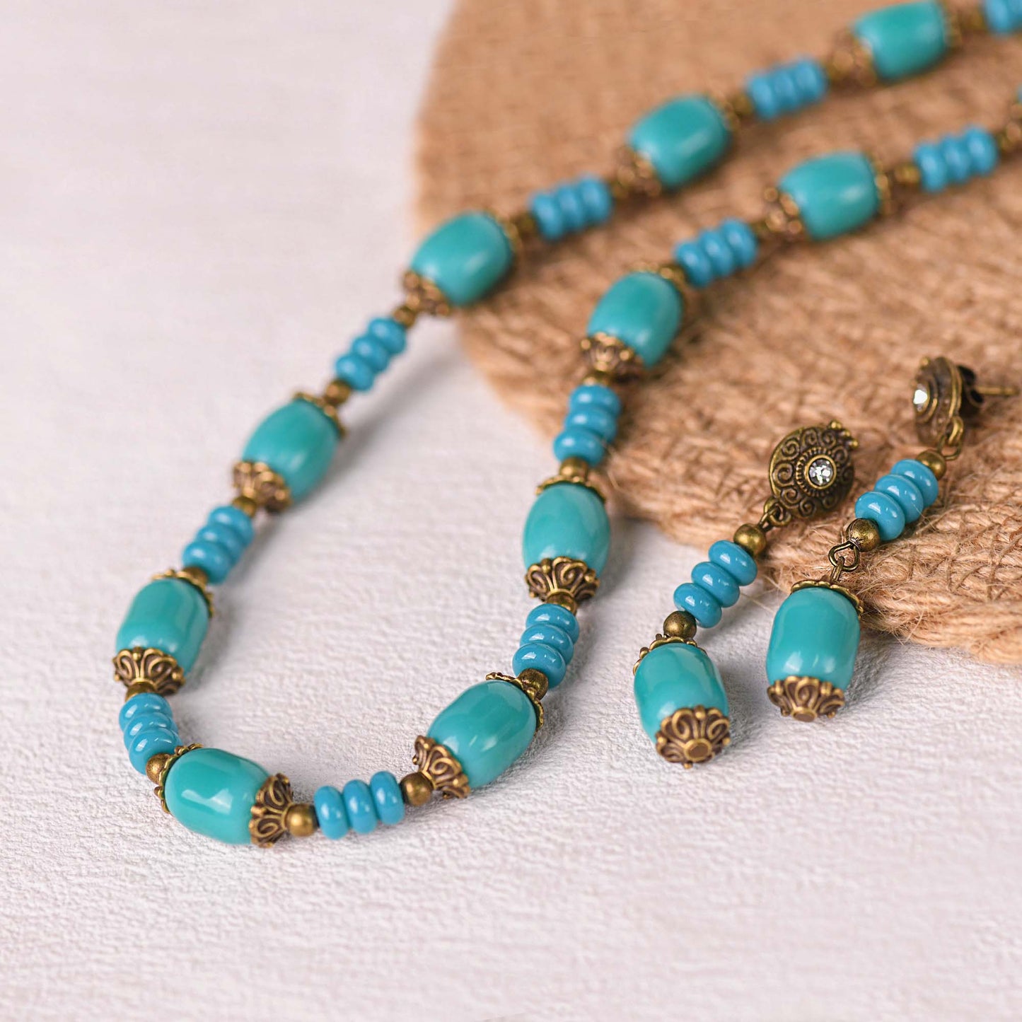 Mystic Turquoise Necklace and Earring Set