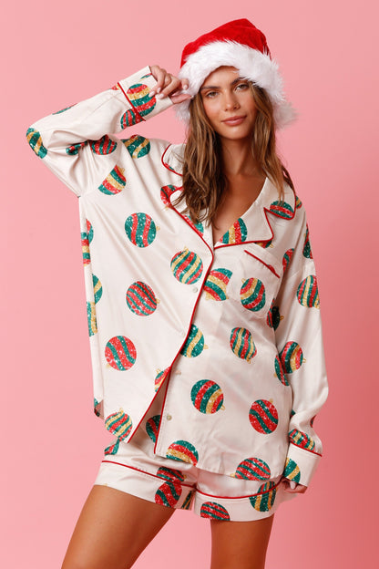 Christmas Print Pajama Set