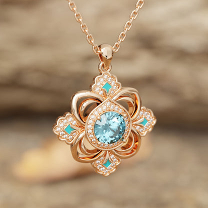 Prairie Insignia Necklace - Aquamarine