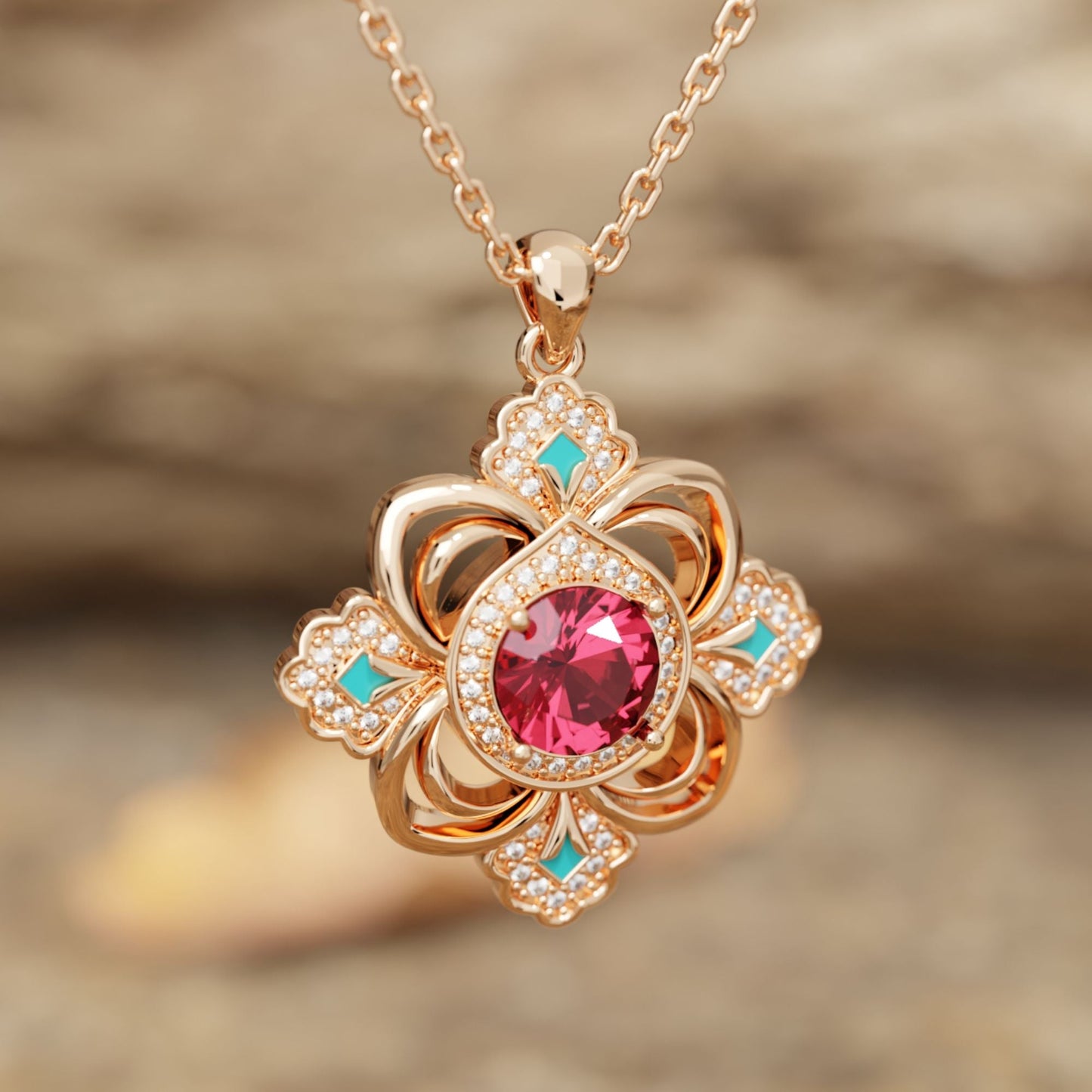 Prairie Insignia Necklace - Ruby