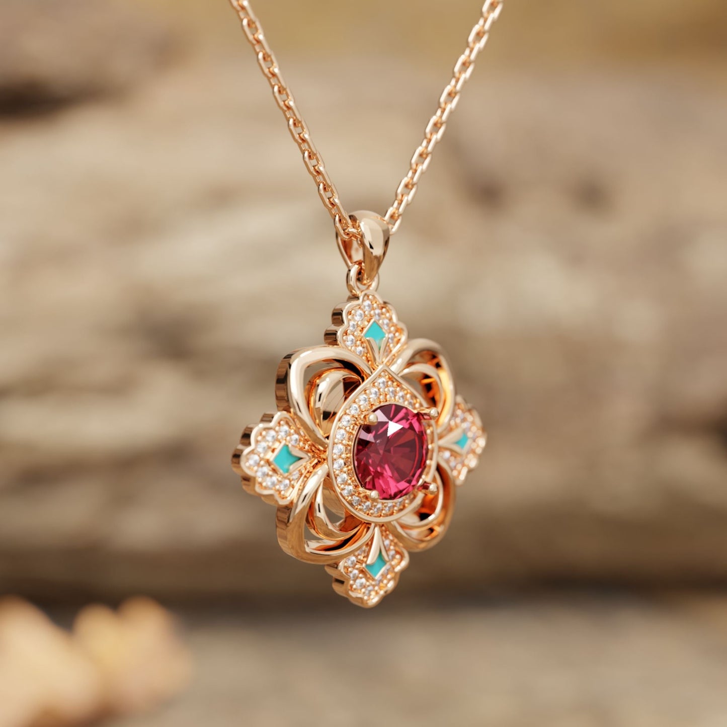 Prairie Insignia Necklace - Ruby