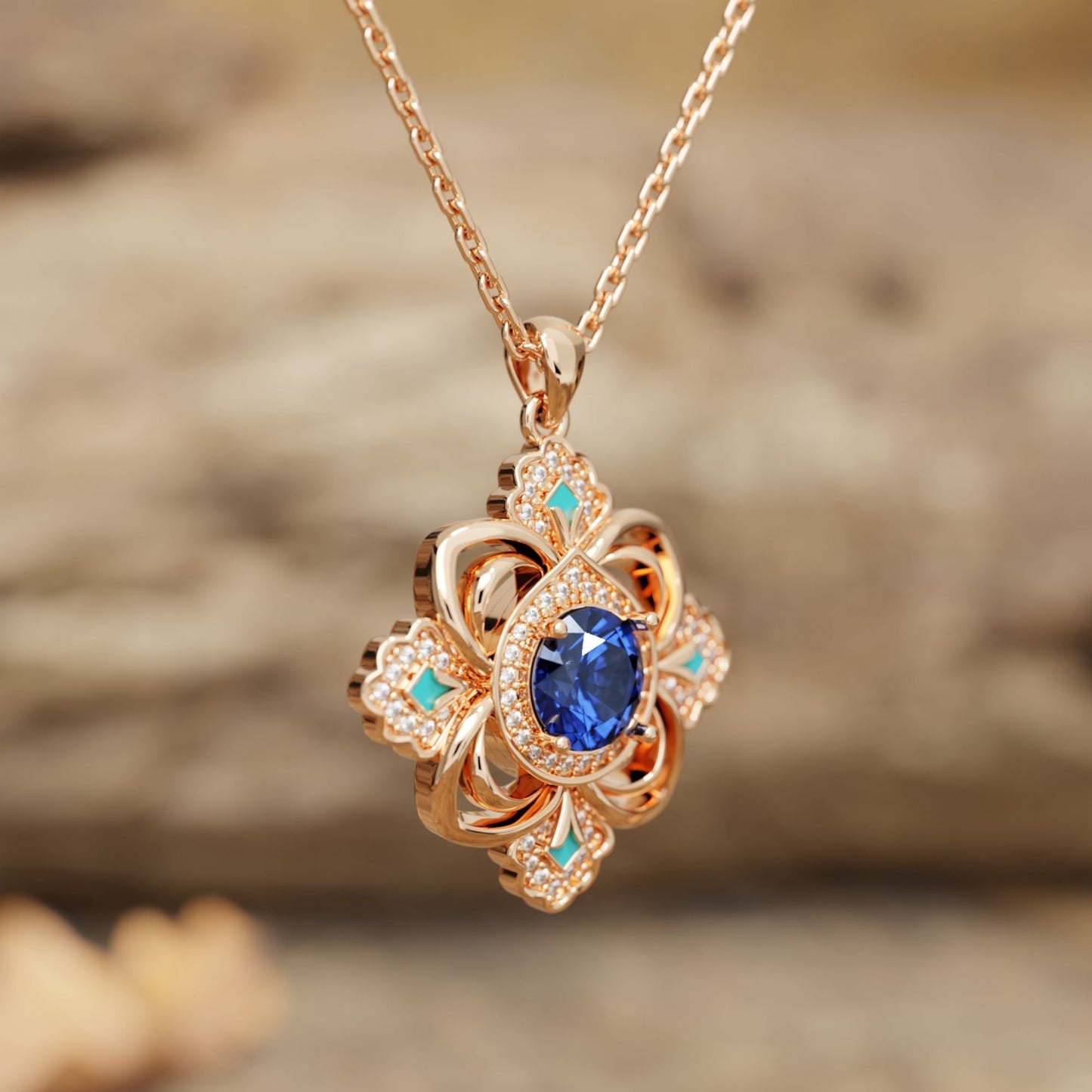 Prairie Insignia Necklace - Sapphire