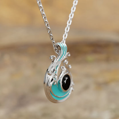 Savanna Swirl Necklace - Black Onyx