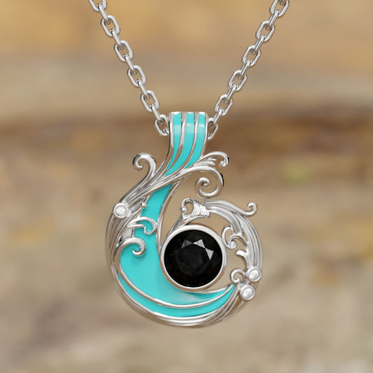 Savanna Swirl Necklace - Black Onyx