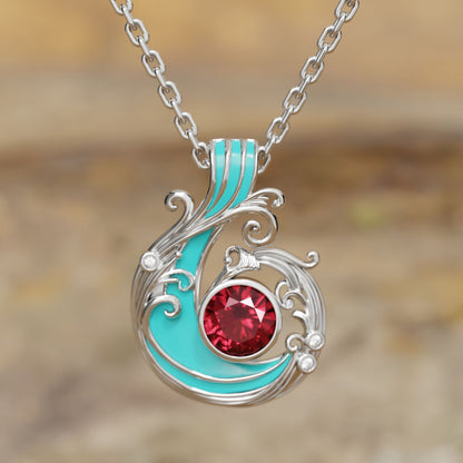 Savanna Swirl Necklace - Ruby