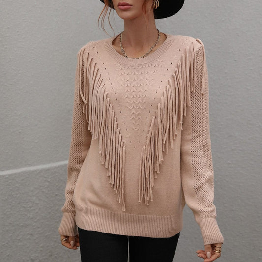 Boho Sweater With Tassels