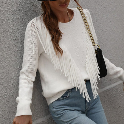 Boho Sweater With Tassels