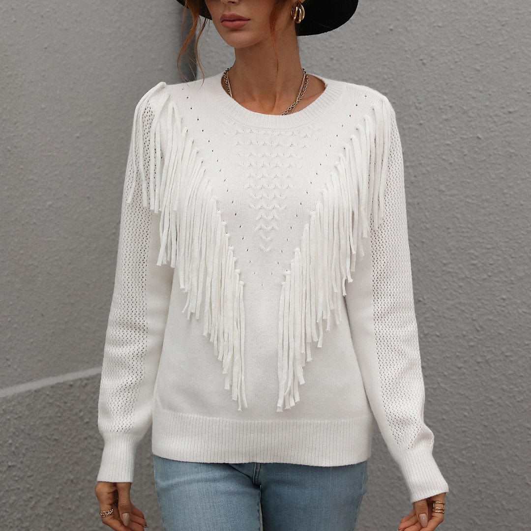 Boho Sweater With Tassels