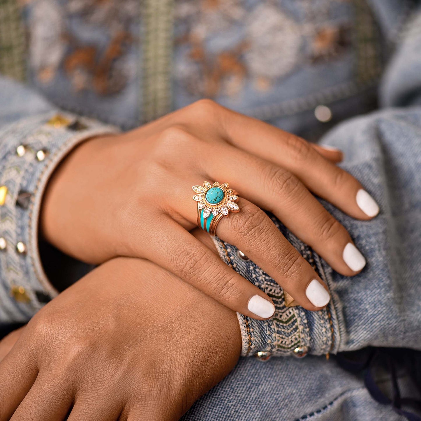 Serene Sunflower Ring