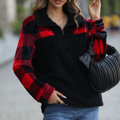 Diantha Plaid Sweatshirt