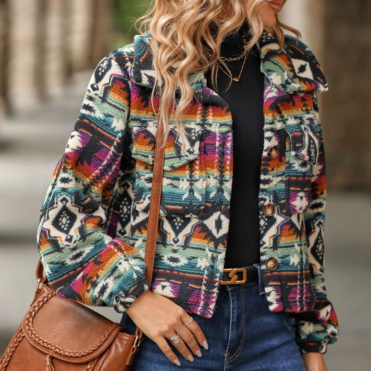 Alessia Aztec Print Jacket